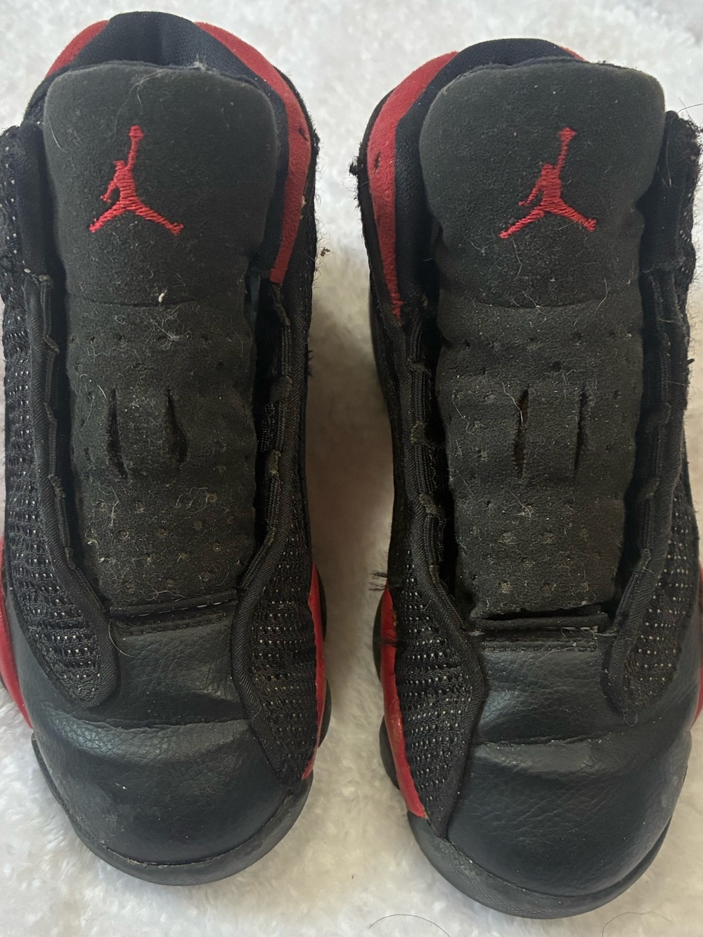 Air Jordan retro 13 Black and Red Sneakers with J